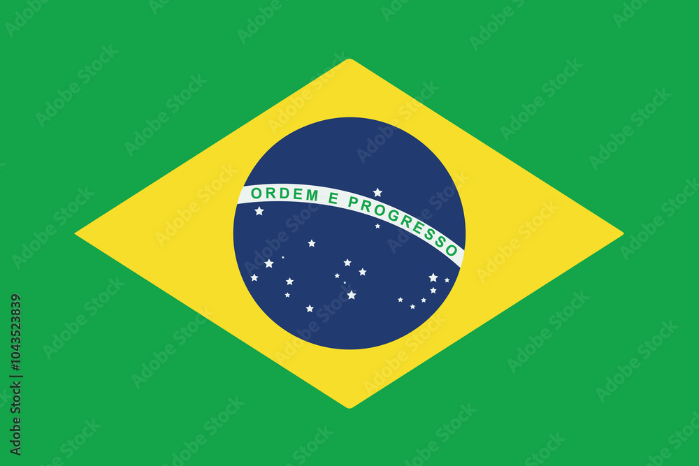 Fototapeta premium Brazil flag vector