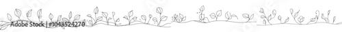Floral vignette on a horizontal plane. Illustration in a modern style.