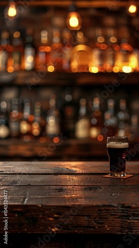 Wooden Table Top at Bar