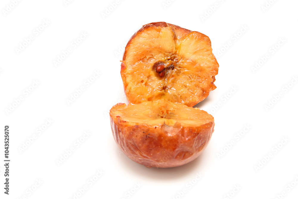 A picture of the fallen down and rotten apple. Starting to ferment and beginning to be moldy. A picture of the fallen down and rotten apple. Starting to ferment and beginning to be moldy.