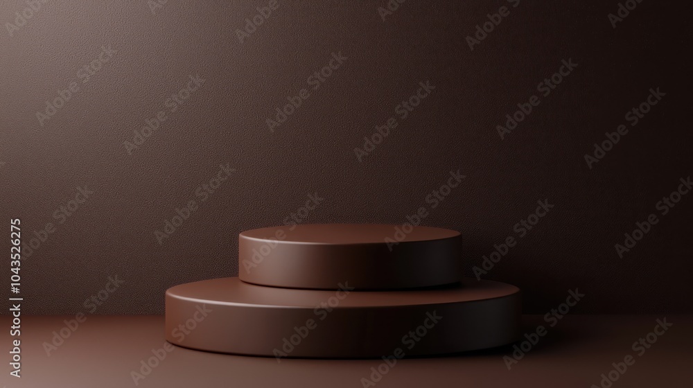 3D Chocolate Color Podium Cylinder 3D Chocolate Color Podium Cylinder