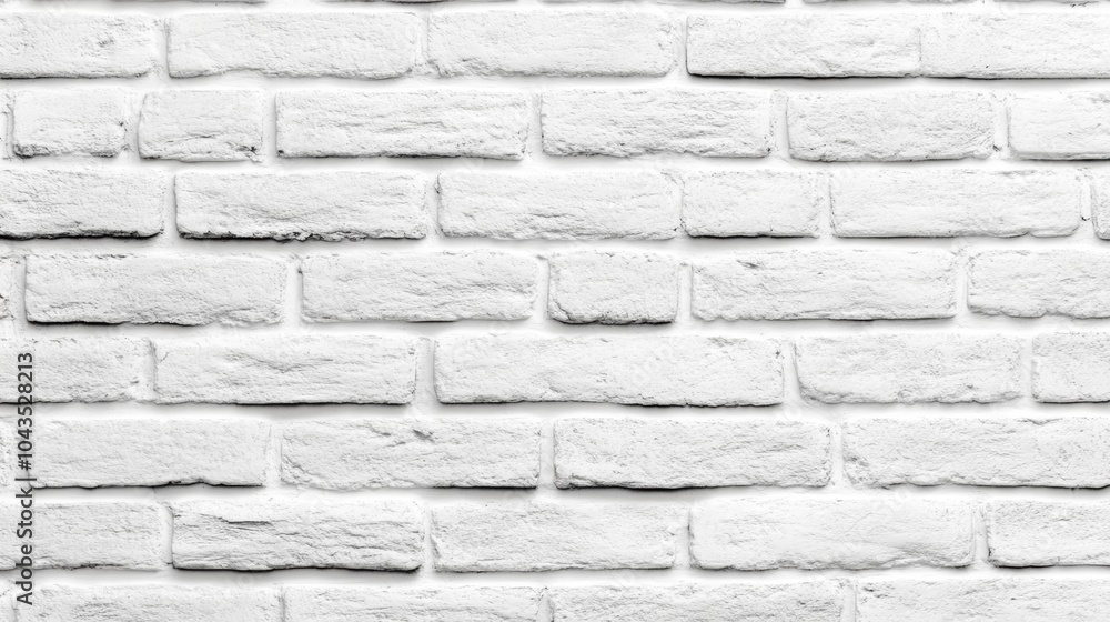 A textured white brick wall, exuding a minimalist aesthetic, perfect for backgrounds or interior design elements. A textured white brick wall, exuding a minimalist aesthetic, perfect for backgrounds or interior design elements.