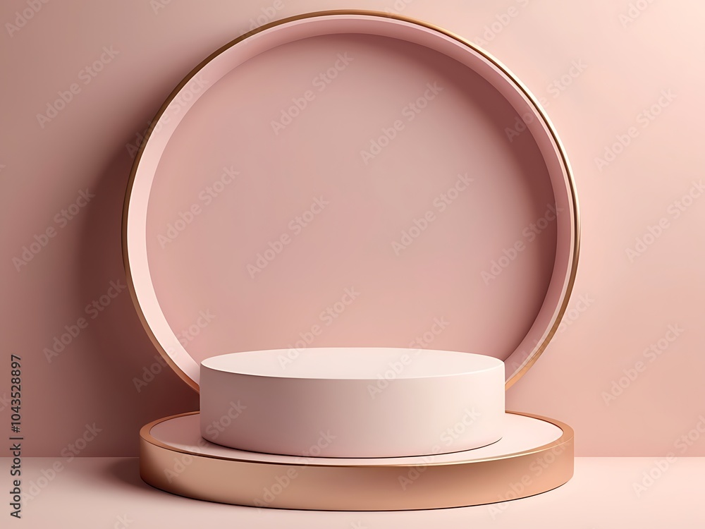 3D luxury background with realistic cylinder pedestal podium. Retro topical. Mockup product display. Stand to show cosmetic products. Minimal wall scene. Stage showcase 3D luxury background with realistic cylinder pedestal podium. Retro topical. Mockup product display. Stand to show cosmetic products. Minimal wall scene. Stage showcase