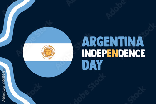 argentina independent day vector flag illustration