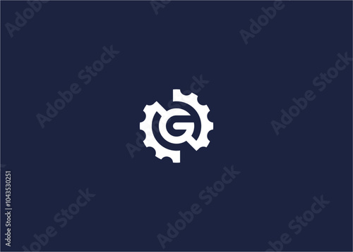 letter ng with gear logo icon design vector design template inspiration