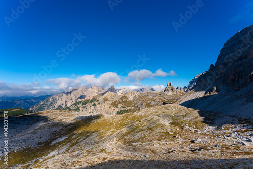 View of Dolomites in Tre Cime, Italy