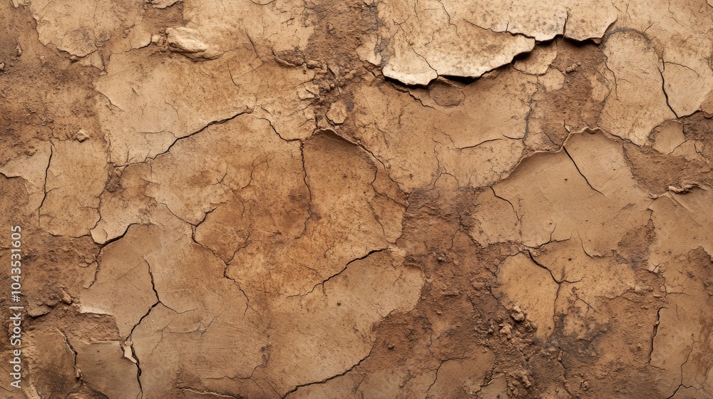 Cracked surface of dried earth, showcasing natural texture and warm tones, perfect for backgrounds or artistic projects. Cracked surface of dried earth, showcasing natural texture and warm tones, perfect for backgrounds or artistic projects.
