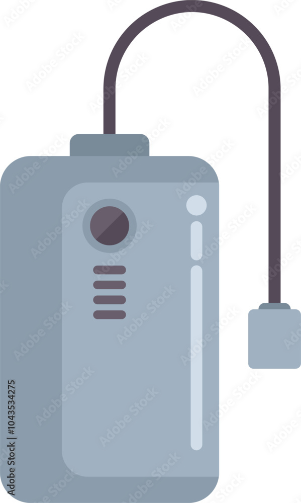 Obraz premium External hard drive connecting to computer via usb cable, data storage device
