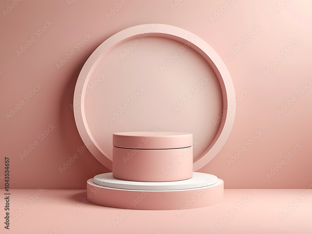 3D luxury background with realistic cylinder pedestal podium. Retro topical. Mockup product display. Stand to show cosmetic products. Minimal wall scene. Stage showcase 3D luxury background with realistic cylinder pedestal podium. Retro topical. Mockup product display. Stand to show cosmetic products. Minimal wall scene. Stage showcase
