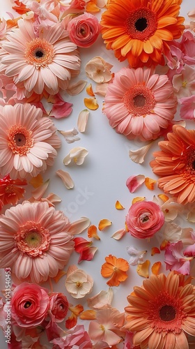 Pink Flowers on Table