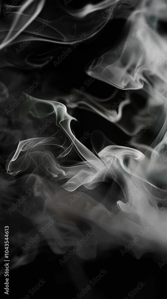 Fototapeta premium Smoke on Black Background