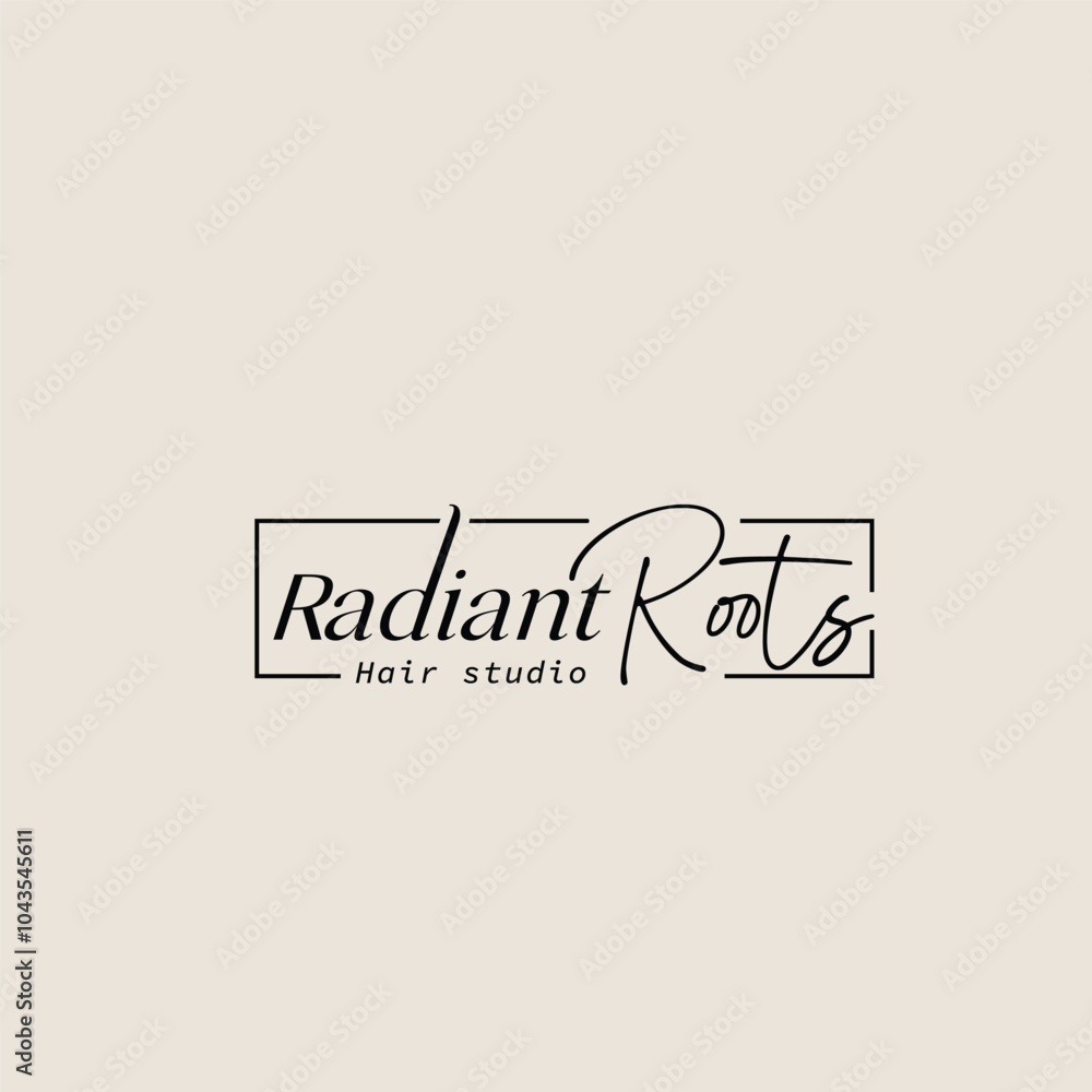 Fototapeta premium Minimal Hair studio logo design