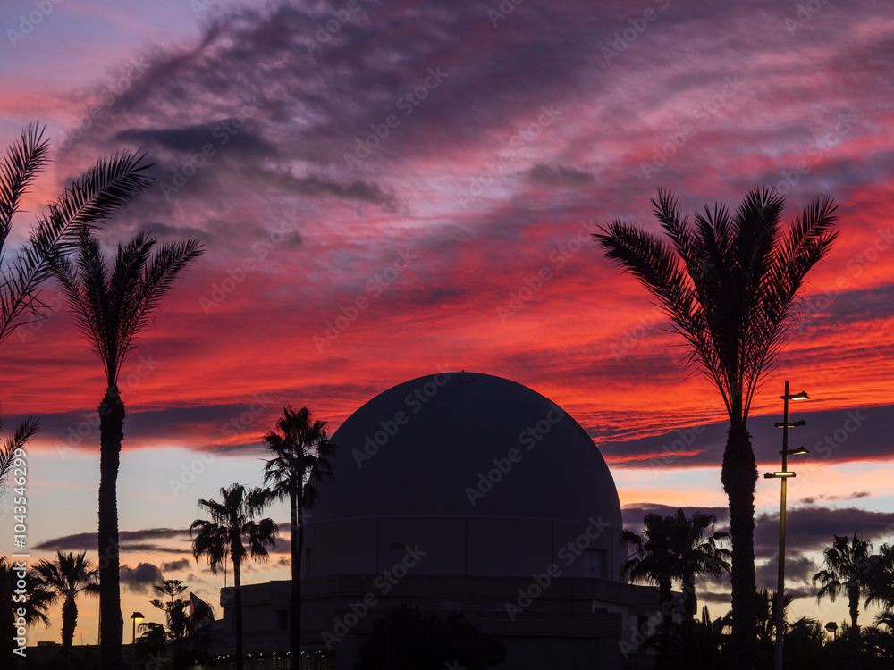 Obraz premium Palm Silhouettes at Sunset