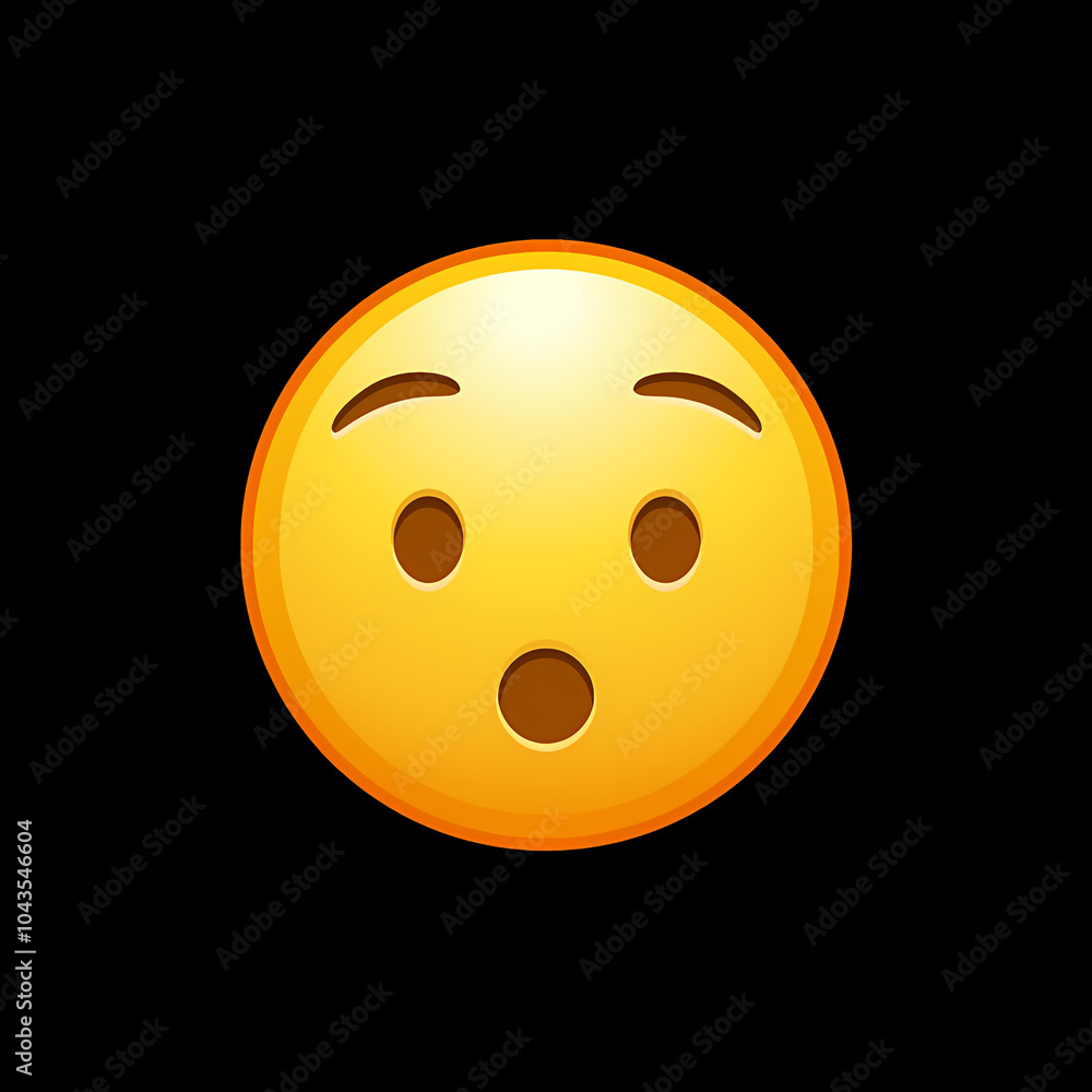 Fototapeta premium Face with Open Mouth Emoji 
