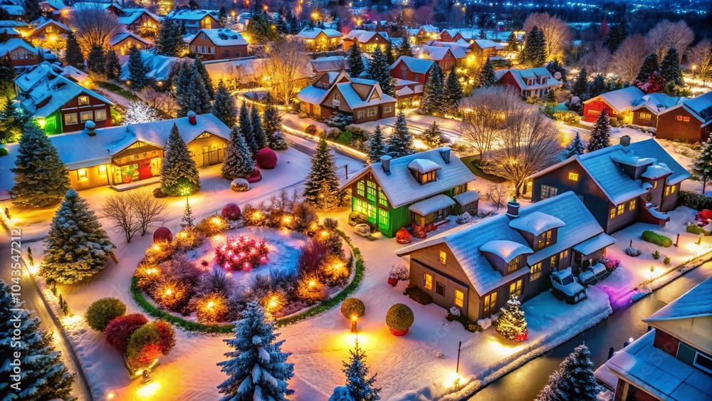 Fototapeta premium Free Christmas Patterns for Festive Drone Photography Inspiration and Creative Designs