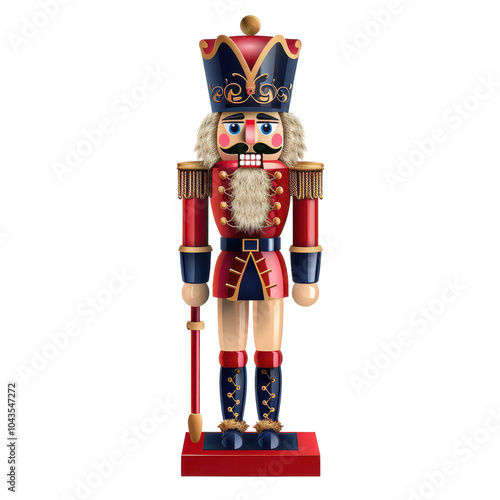 Christmas nutcracker, festive decoration. Illustration, on transparent PNG file