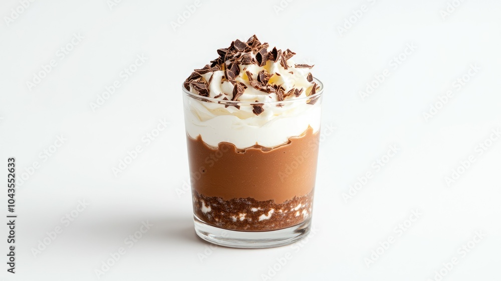 Delicious Chocolate Mousse Verrine with Whipped Cream Topping Delicious Chocolate Mousse Verrine with Whipped Cream Topping