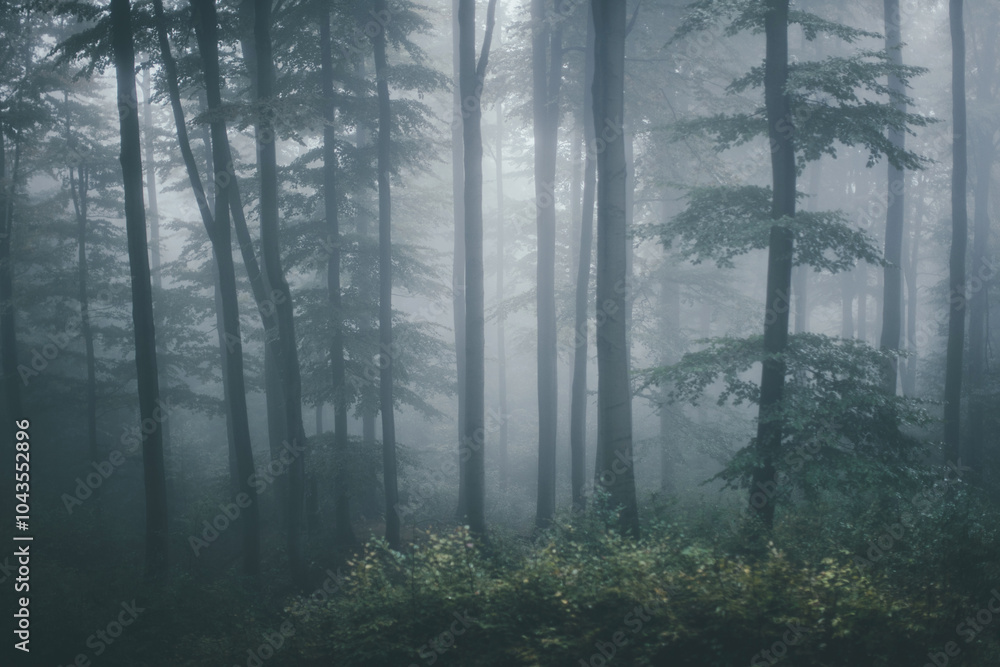 fog in the forest fog in the forest