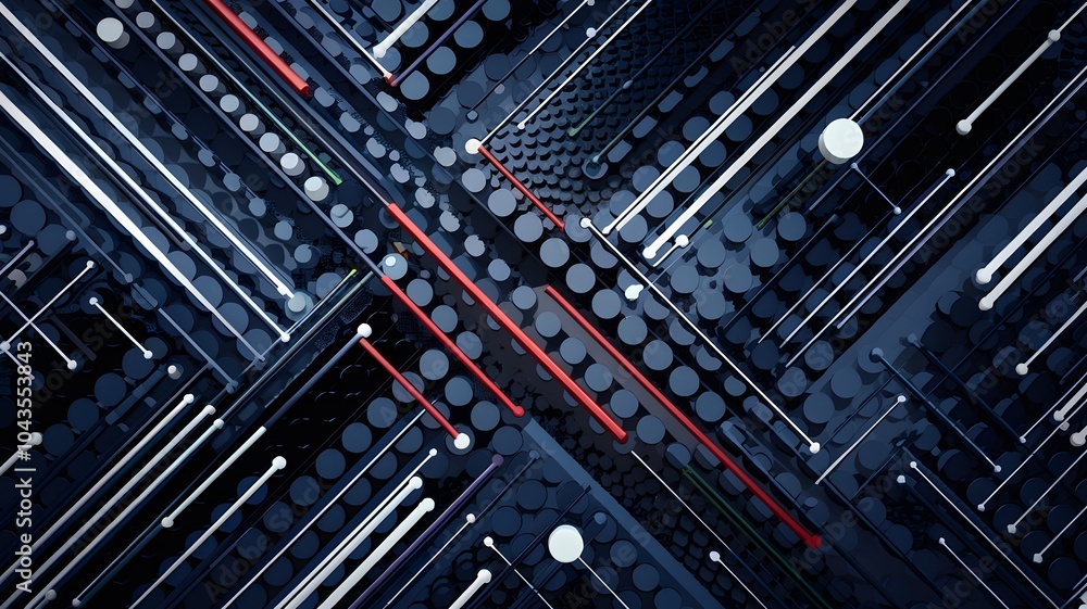 Abstract background with interwoven colored lines and dots. Network connection structure Abstract background with interwoven colored lines and dots. Network connection structure