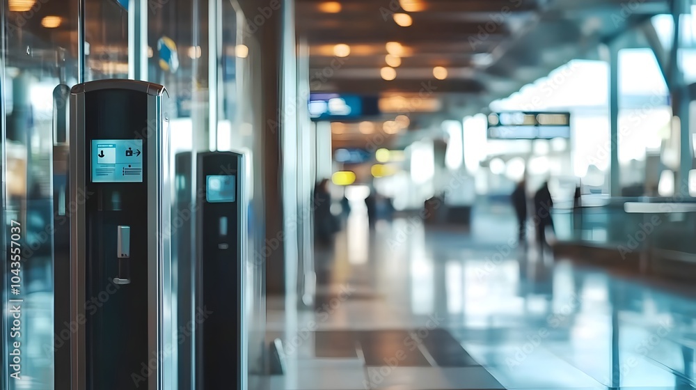 Advanced Airport Security Gateway with Integrated Sensors for High-Traffic Protection