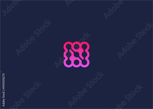 letter n molecule logo icon design vector design template inspiration