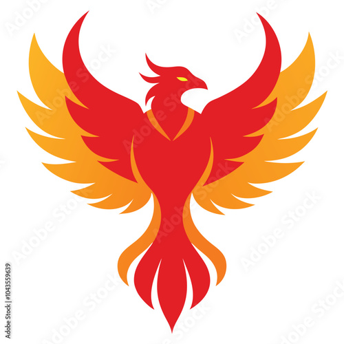 Phoenix design. Creative of mythological bird vector on white background