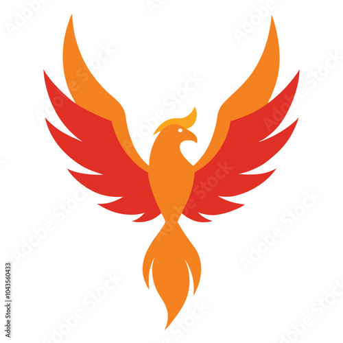 Phoenix design. Creative of mythological bird vector on white background