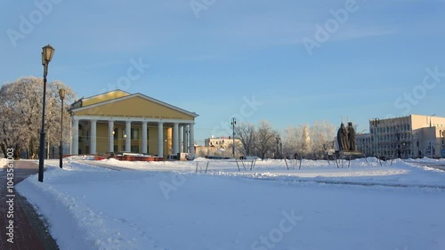  Beautiful winter landscape in the city