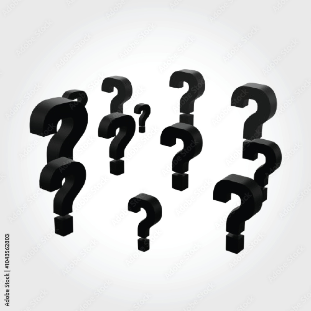 Magnifying glass and question mark signs. Magnifying glass and question mark signs.