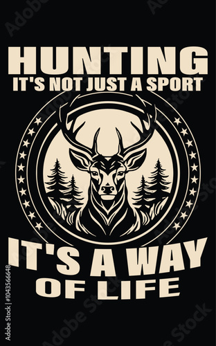 Hunting T shirt Design Template