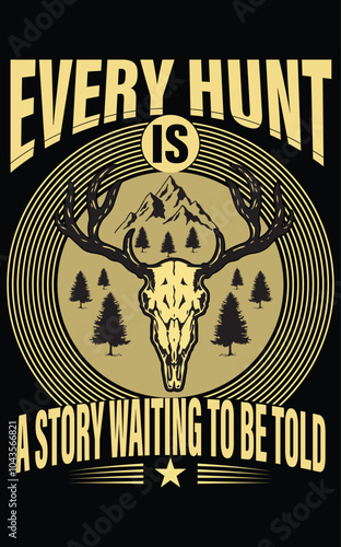 Hunting T shirt Design Template