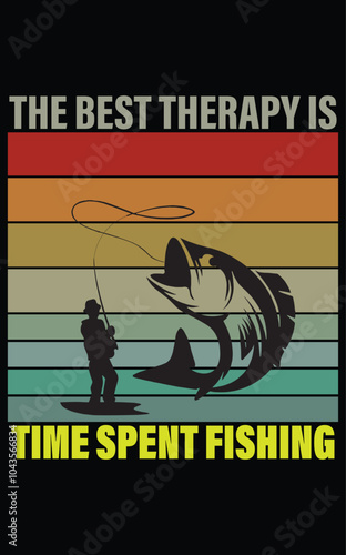 Fishing T-shirt Design, Fishing Vector Graphic