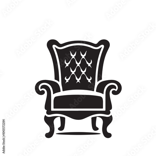 Royal Throne Chair Design Black White