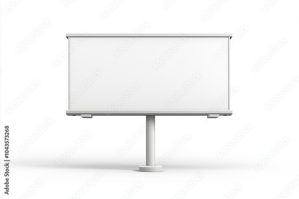 Blank billboard sign mockup isolated on white background Blank billboard sign mockup isolated on white background