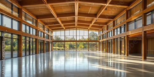 Wallpaper Mural Sustainable warehouse boasting energy-efficient lighting, green materials, and automated systems for eco-friendly practices. Torontodigital.ca