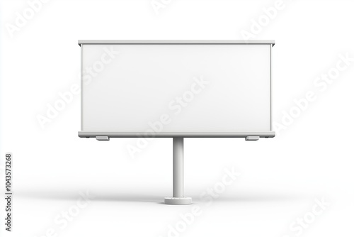 Blank billboard sign mockup isolated on white background photo