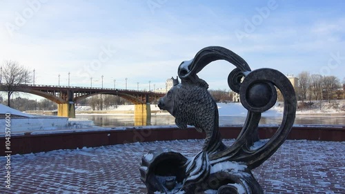  Beautiful winter landscape in the city