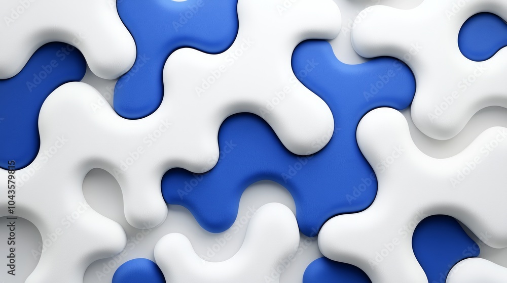 Abstract background with white and blue organic shapes. Abstract background with white and blue organic shapes.