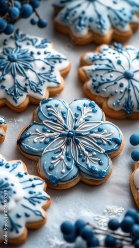 Delicious christmas cookies forming a perfect background for holiday wishes