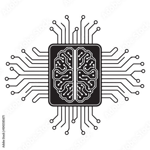 Computer or circuit bug icon. vector illustration