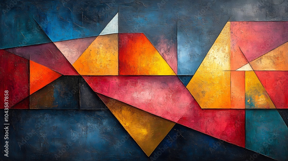 Fototapeta premium Intersecting shapes abstract form representing pivotal business strategy shifts market entry points and emerging opportunities within a dynamic and competitive landscape