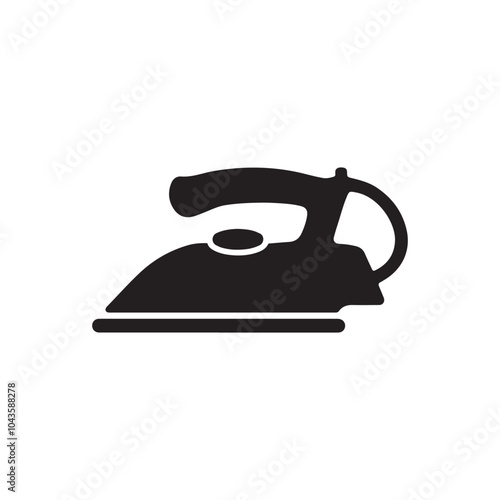 Iron icon silhouette vector illustration