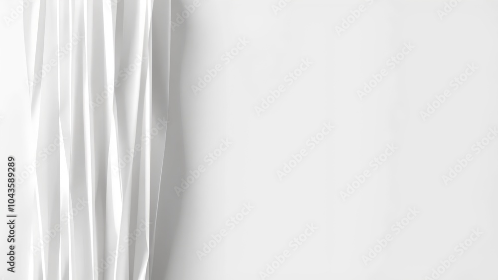Obraz premium Paper Folds on Left Edge for Minimal and Tactile Design