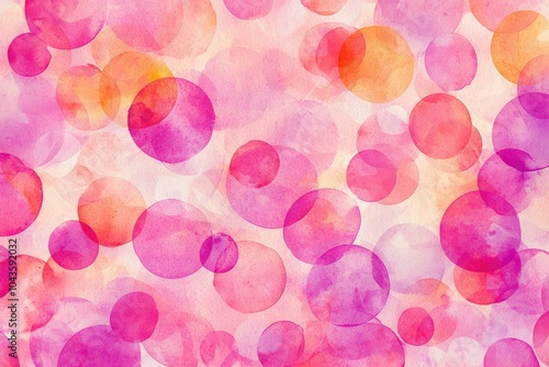 Colorful watercolor bubbles on a soft background, perfect for design projects.