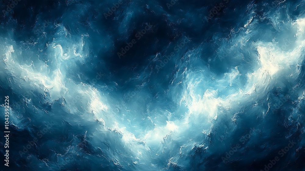 Fototapeta premium Ethereal Underwater World with Bioluminescent Glow