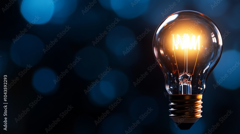 Glowing Light Bulb: A Symbol of Inspiration and Innovation Glowing Light Bulb: A Symbol of Inspiration and Innovation