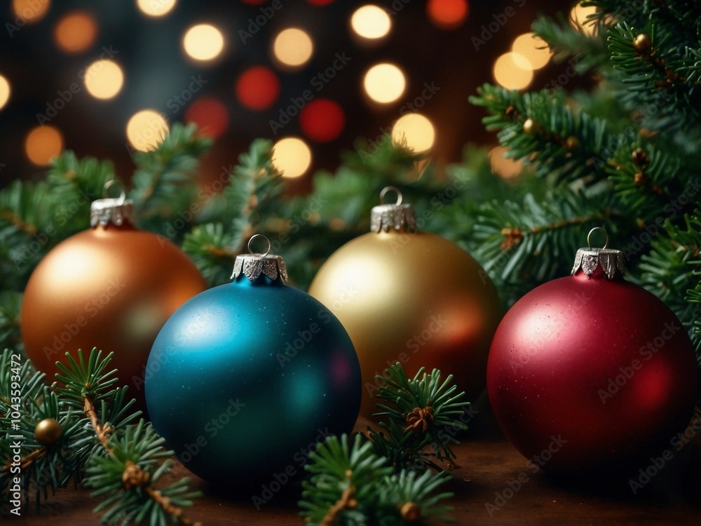 Fototapeta premium christmas tree decorations