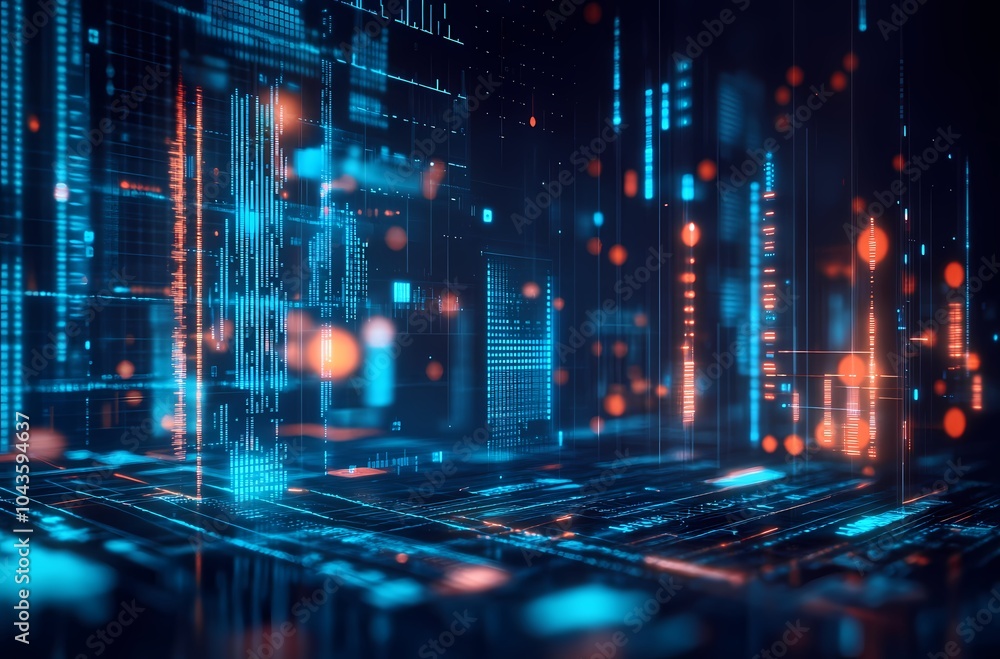 Technology background rendering style Technology background rendering style