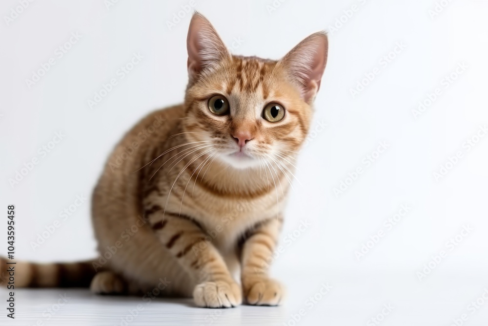 Tabby cat on white background Tabby cat on white background