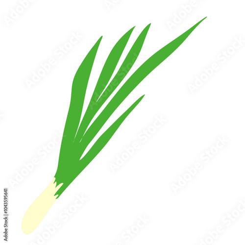 Green spring onion leaf